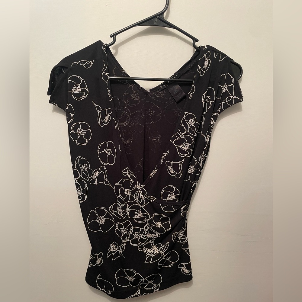 90s style wrap blouse size small